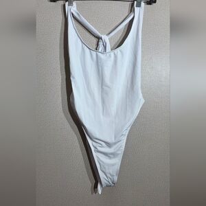 Elegant White One-Piece Swimsuit